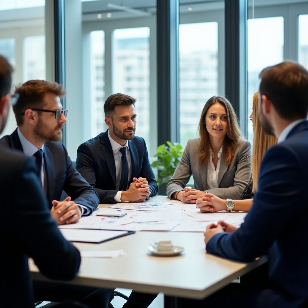 Equipo de AsesFinanza en reunión estratégica