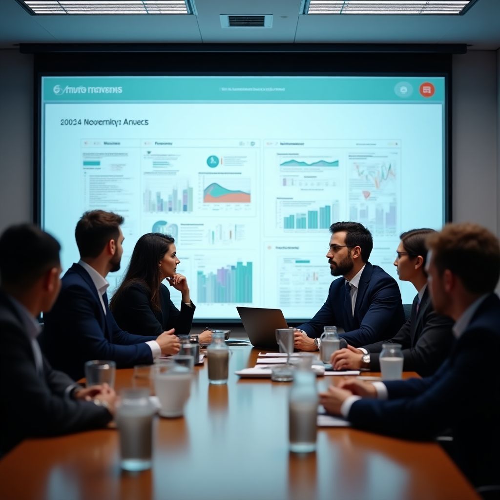 Equipo en sesión de planificación estratégica
